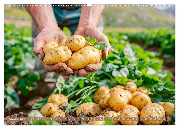 Produktbild: Mein Gem&uuml;segarten - Ein Jahr knackig frisches Gem&uuml;se (hochwertiger Premium Wandkalender 2026 DIN A2 quer), Kunstdruck in Hochglanz