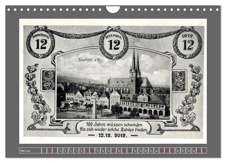 Produktbild: Gru&szlig; aus Saalfeld an der Saale (Wandkalender 2026 DIN A4 quer), CALVENDO Monatskalender