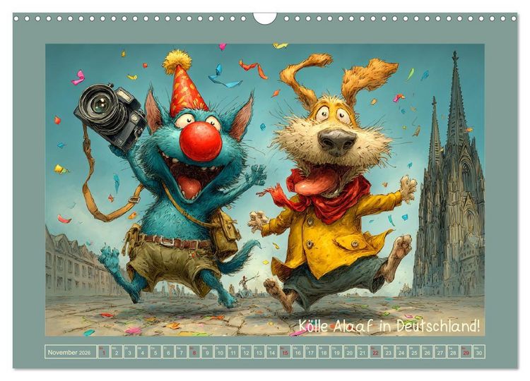 Produktbild: Weltenbummler. Hund und Katz auf Reisen (Wandkalender 2026 DIN A3 quer), CALVENDO Monatskalender