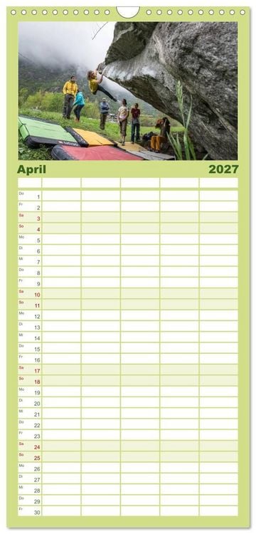 Produktbild: Familienplaner 2027 - Climbing Solutions - Bergsport weltweit mit 5 Spalten (Wandkalender, 21 x 45 cm) CALVENDO