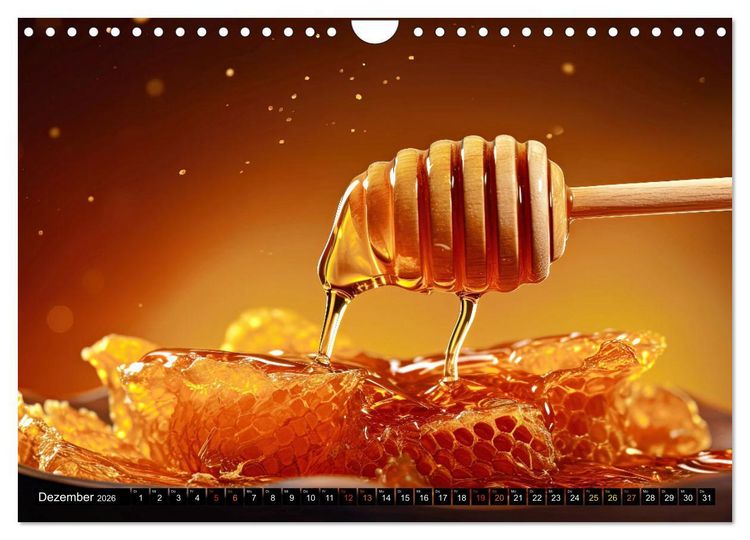 Produktbild: HONIG - fl&uuml;ssiges Gold (Wandkalender 2026 DIN A4 quer), CALVENDO Monatskalender