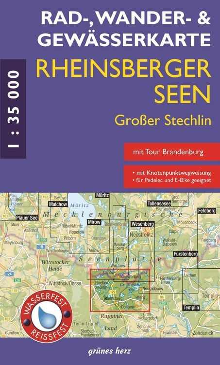 Produktbild: Rad - Wander- und Gew&auml;sserkarte Rheinsberger Seen, Gro&szlig;er Stechlin