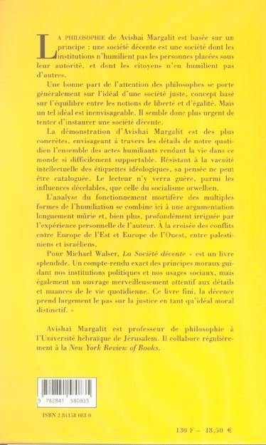 Produktbild: La société décente