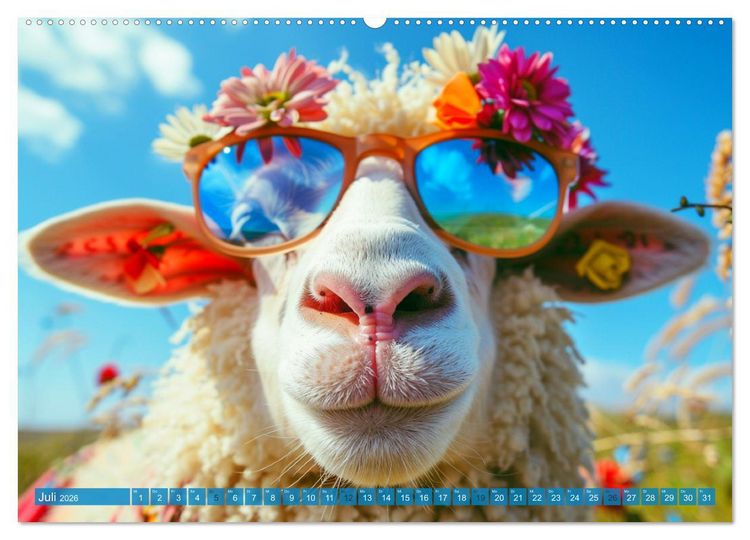 Produktbild: Witzige Tier-Selfies. Lustige Portraits aus der Tierwelt (hochwertiger Premium Wandkalender 2026 DIN A2 quer), Kunstdruck in Hochglanz
