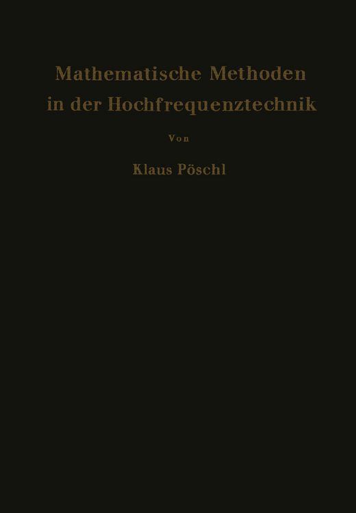 Produktbild: Mathematische Methoden in der Hochfrequenztechnik