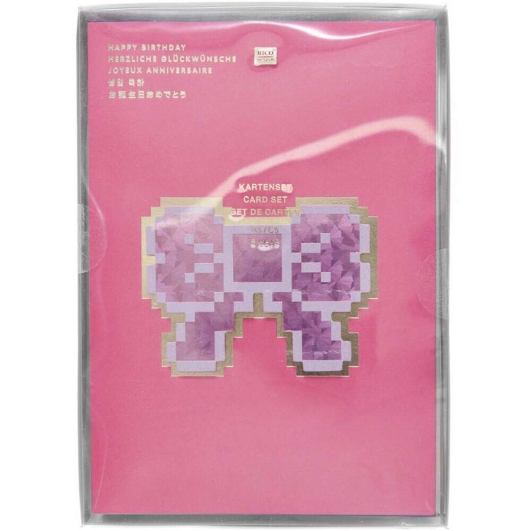 Produktbild: 3D-Kartenset La Vie en Rose, Pixel Bow, DIN A5