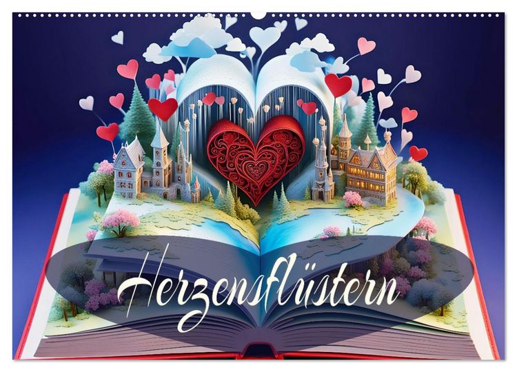 Produktbild: Herzensfl&uuml;stern (Wandkalender 2026 DIN A2 quer), CALVENDO Monatskalender