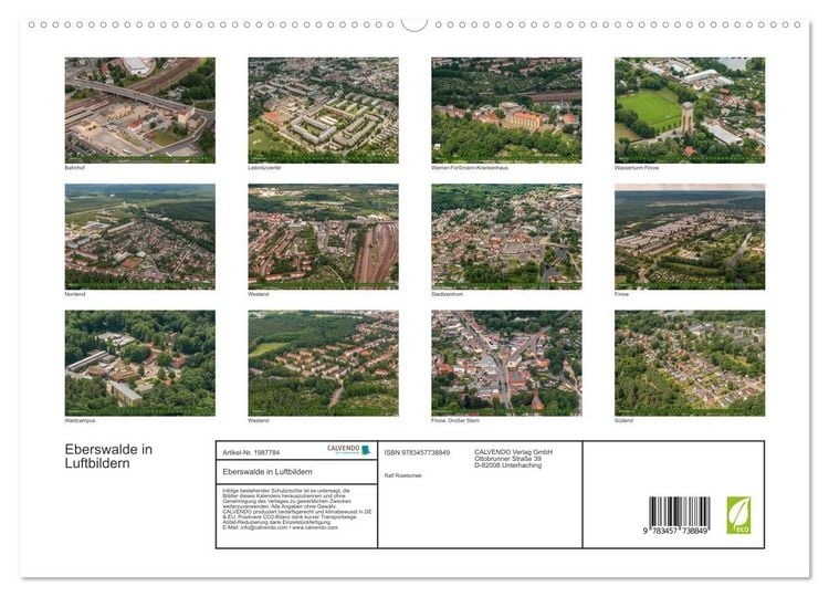 Produktbild: Eberswalde in Luftbildern (hochwertiger Premium Wandkalender 2026 DIN A2 quer), Kunstdruck in Hochglanz