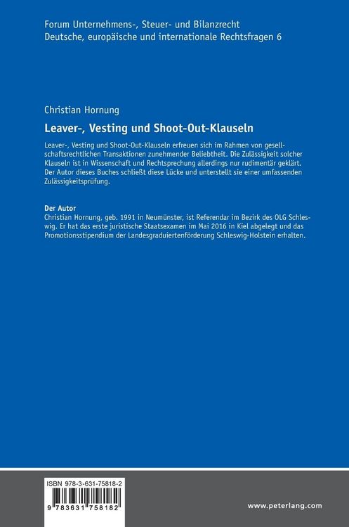 Produktbild: Leaver-, Vesting- und Shoot-Out-Klauseln