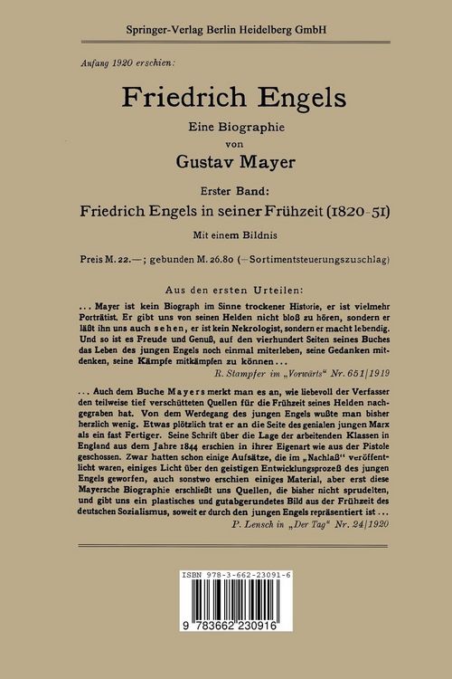Produktbild: Friedrich Engels Schriften der Fr&uuml;hzeit