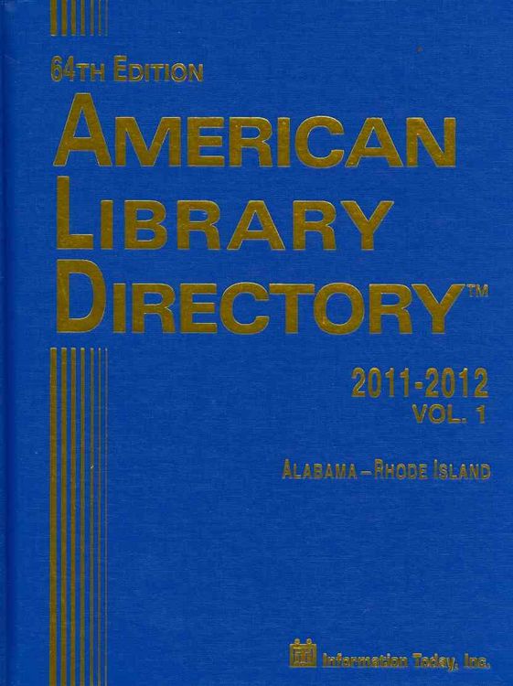 Produktbild: American Library Directory 2011-2012