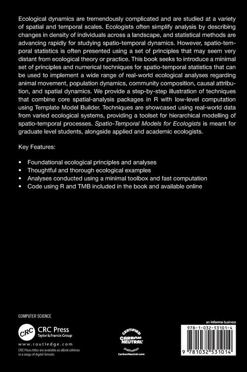 Produktbild: Spatio-Temporal Models for Ecologists