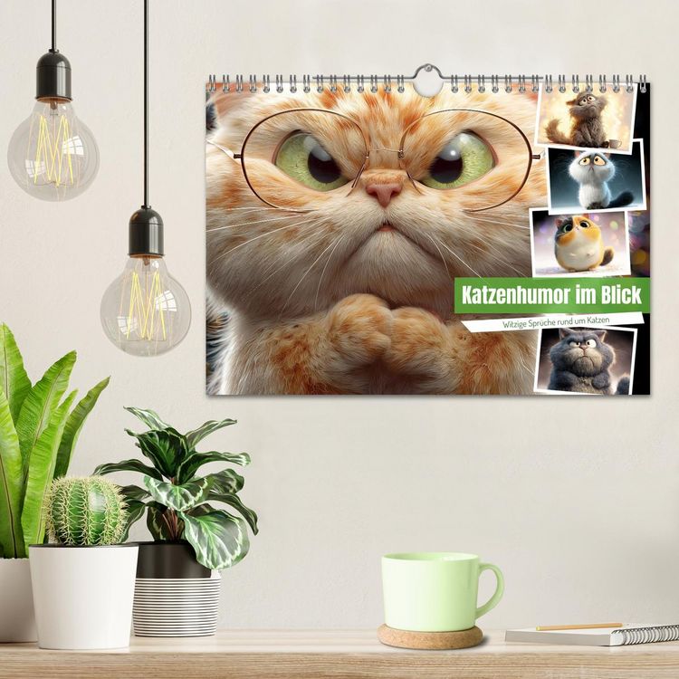 Produktbild: Katzenhumor im Blick (Wandkalender 2026 DIN A4 quer), CALVENDO Monatskalender