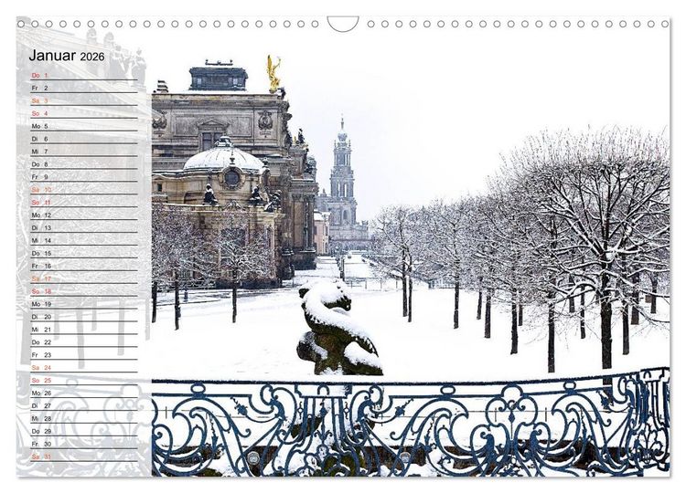 Produktbild: WUNDERVOLLES DRESDEN (Wandkalender 2026 DIN A3 quer), CALVENDO Monatskalender