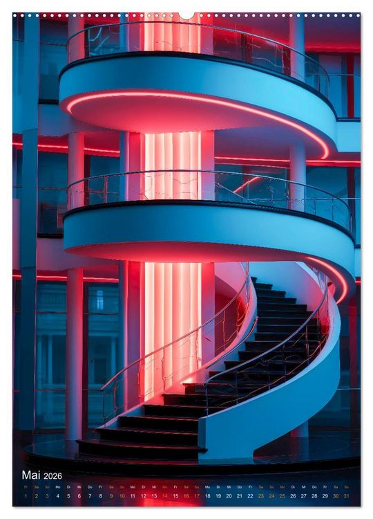 Produktbild: Treppen Architektur (Wandkalender 2026 DIN A2 hoch), CALVENDO Monatskalender