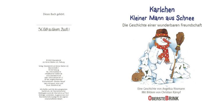 Produktbild: Karlchen. Kleiner Mann aus Schnee. Die Geschichte einer wunderbaren Freundschaft