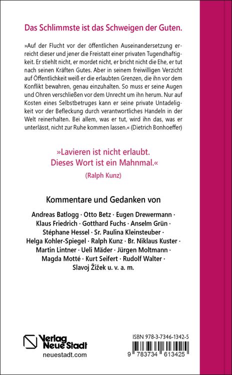 Produktbild: Das Schweigen der Guten: Bonhoeffers Weckruf