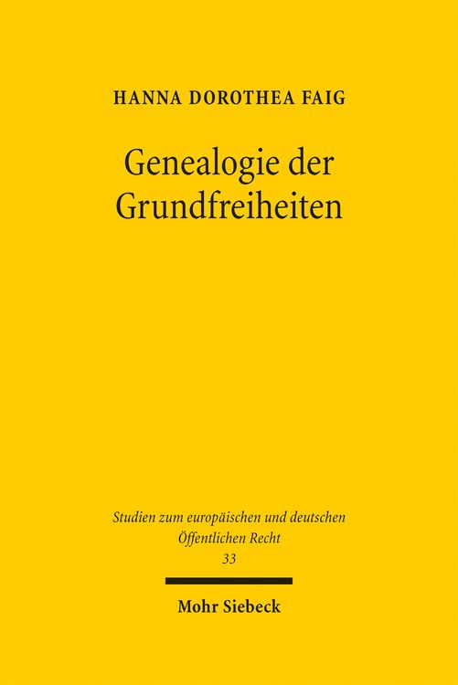 Produktbild: Faig, H: Genealogie der Grundfreiheiten