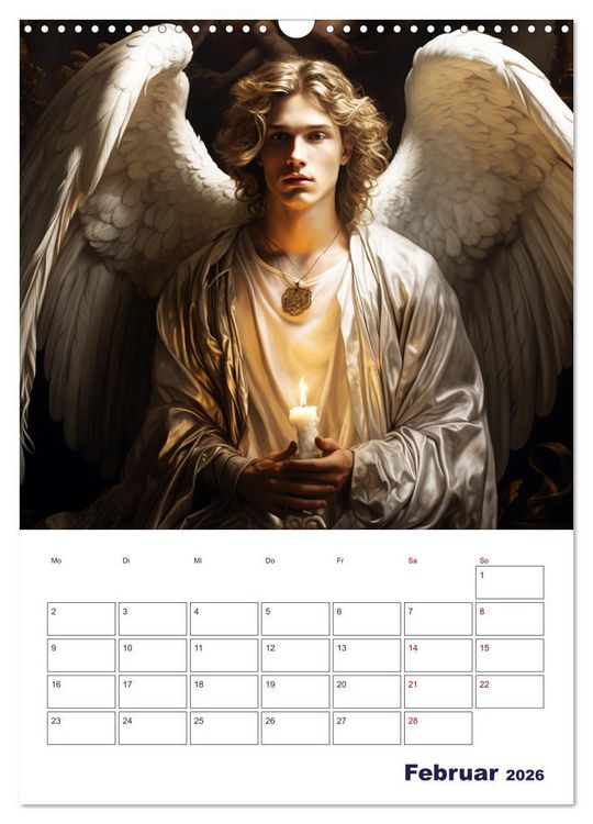 Produktbild: Die reine Sch&ouml;nheit der Engel (Wandkalender 2026 DIN A3 hoch), CALVENDO Monatskalender