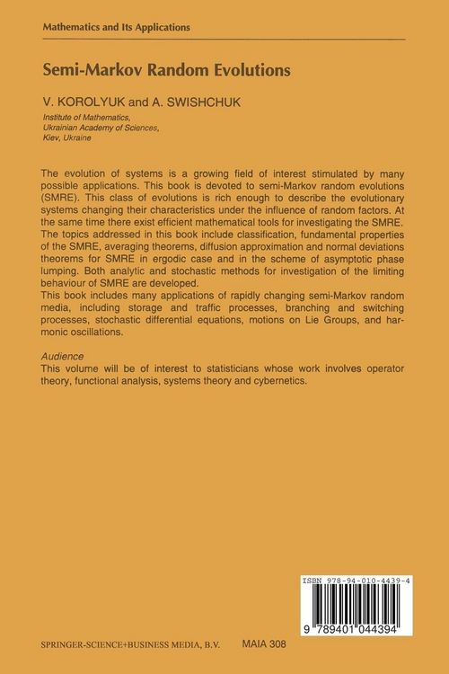 Produktbild: Semi-Markov Random Evolutions