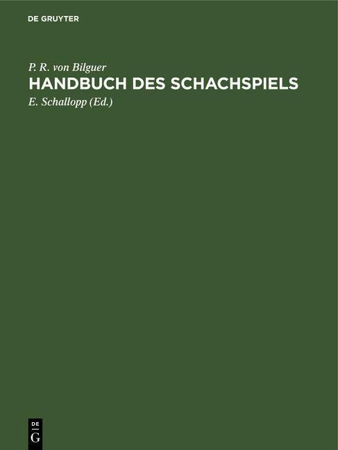 Produktbild: Handbuch des Schachspiels