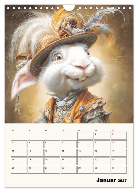 Produktbild: Wundersame Seelen. Kaninchen zwischen Fantasie, Humor und feiner Poesie (Wandkalender 2027 DIN A4 hoch), CALVENDO Monatskalender
