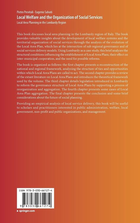 Produktbild: Local Welfare and the Organization of Social Services