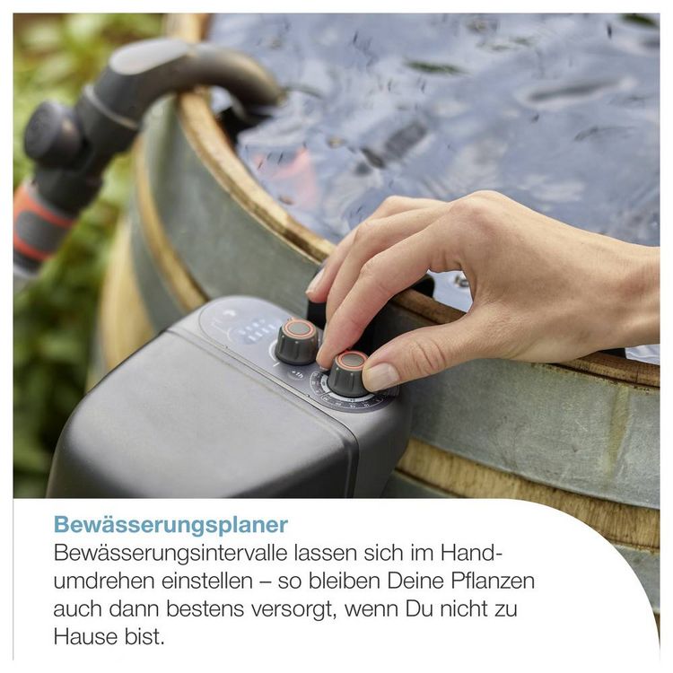 Produktbild: GARDENA Akku-Regenfasspumpe 2600 Comfort 18V P4A Ready-To-Use Set Regenwassernutzungsanlage 2600 l/h 1.8 m