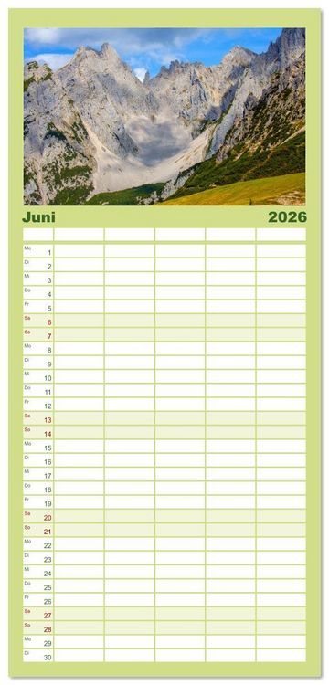 Produktbild: Familienplaner 2026 - Annaberg und Lung&ouml;tz mit 5 Spalten (Wandkalender, 21 x 45 cm) CALVENDO