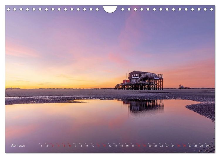 Produktbild: Nordseeurlaub in St. Peter-Ording (Wandkalender 2026 DIN A4 quer), CALVENDO Monatskalender