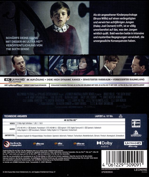 Produktbild: The Sixth Sense - Nicht jede Gabe ist ein Segen (4K Ultra HD)