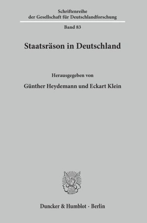 Produktbild: Staatsr&auml;son in Deutschland.