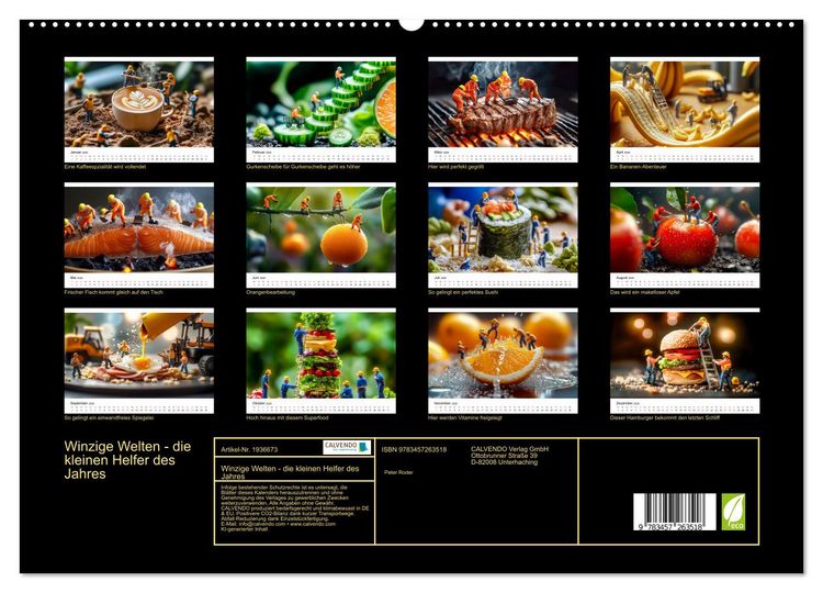 Produktbild: Winzige Welten - die kleinen Helfer des Jahres (hochwertiger Premium Wandkalender 2026 DIN A2 quer), Kunstdruck in Hochglanz