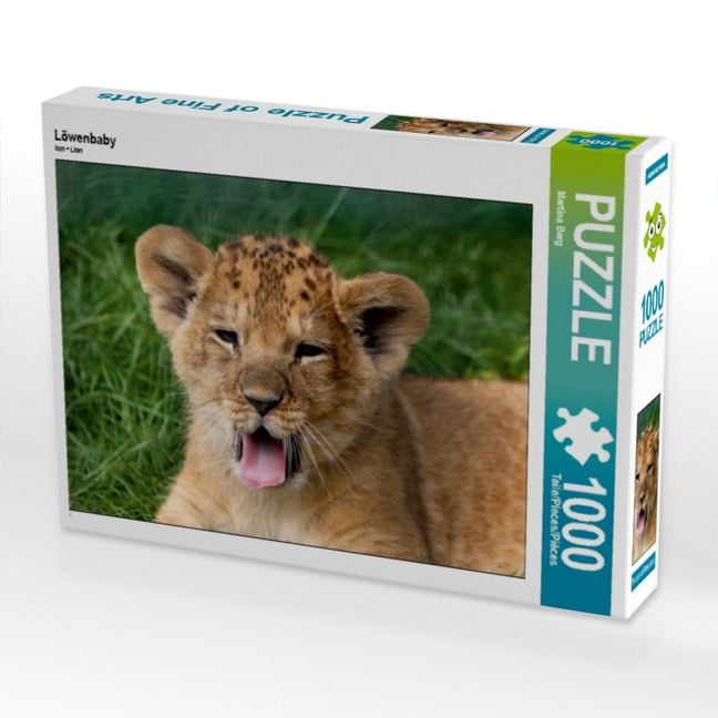 Produktbild: CALVENDO Puzzle L&ouml;wenbaby | 1000 Teile Lege-Gr&ouml;&szlig;e 64x48cm Foto-Puzzle f&uuml;r gl&uuml;ckliche Stunden