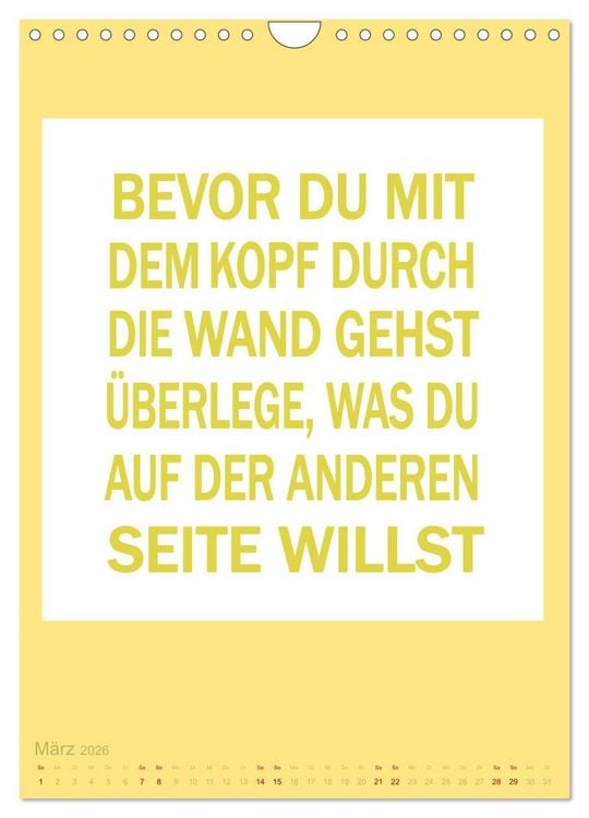Produktbild: Memo an mich (Wandkalender 2026 DIN A4 hoch), CALVENDO Monatskalender
