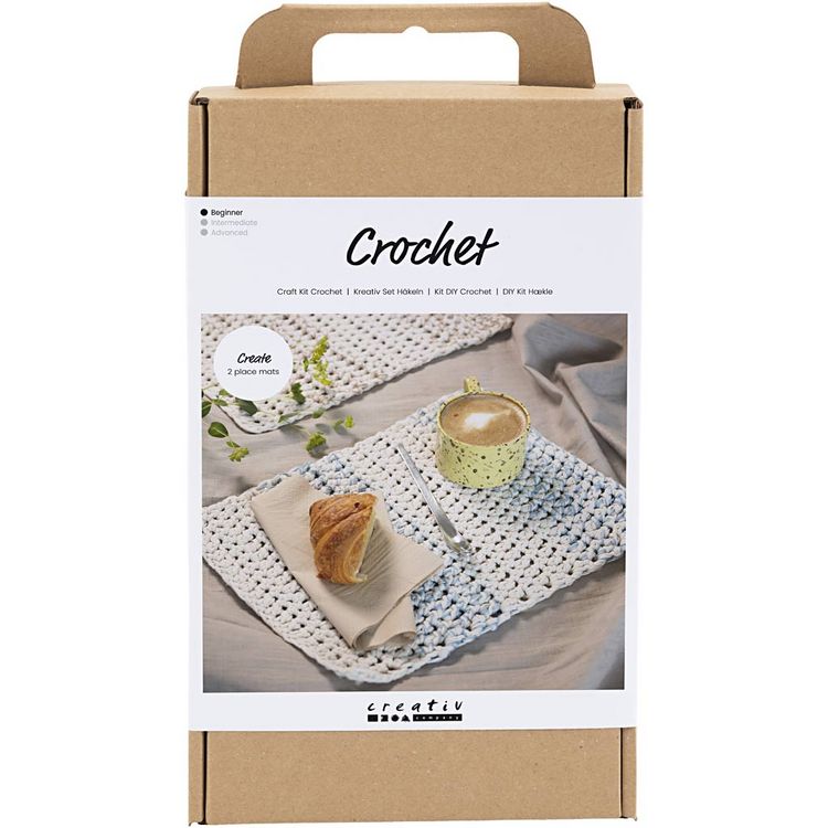 Produktbild: Creativ Company DIY Sets Stricken & H&auml;keln Kreativ Set H&auml;keln, Tischset, Kreativ Box