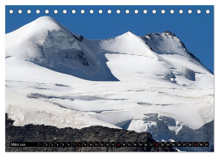 Produktbild: Fantastische Schweizer Bergwelt - Gipfel und Gletscher (Tischkalender 2026 DIN A5 quer), CALVENDO Monatskalender