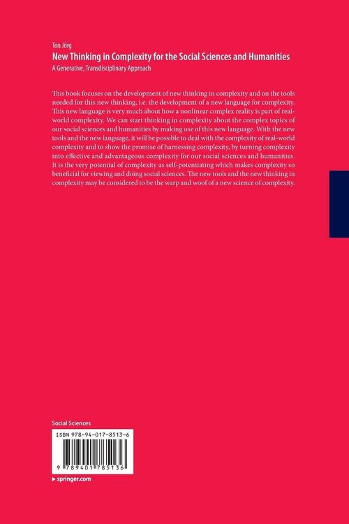 Produktbild: New Thinking in Complexity for the Social Sciences and Humanities