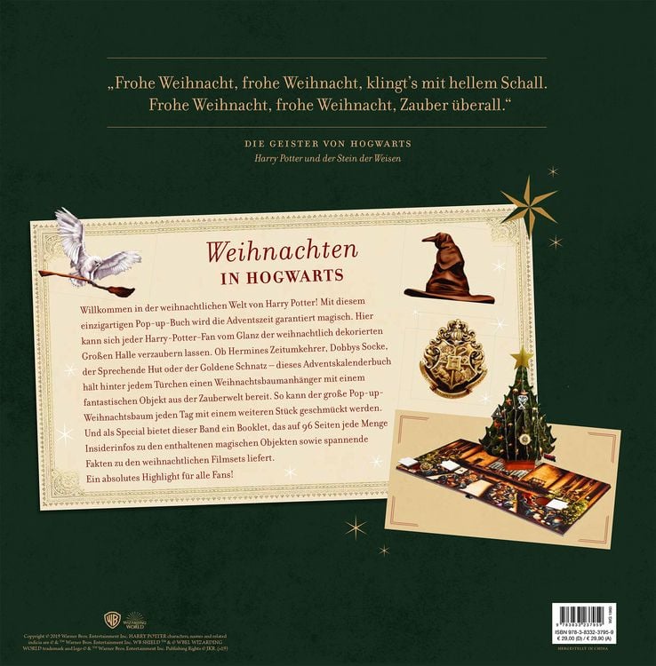 Produktbild: Aus den Filmen zu Harry Potter: Weihnachten in Hogwarts: Das gro&szlig;e Adventskalenderbuch