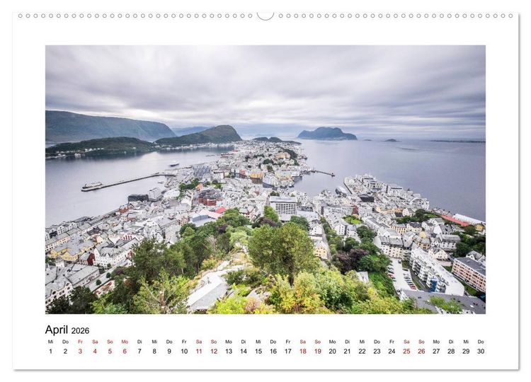 Produktbild: Norwegen Magisches Licht (hochwertiger Premium Wandkalender 2026 DIN A2 quer), Kunstdruck in Hochglanz