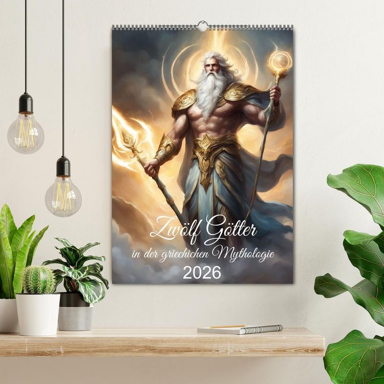 Produktbild: Zw&ouml;lf G&ouml;tter der griechischen Mythologie (Wandkalender 2026 DIN A2 hoch), CALVENDO Monatskalender