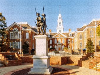 Produktbild: CALVENDO Puzzle Legislativ Hall & Denkmal - Dover, Delaware | 1000 Teile Lege-Gr&ouml;&szlig;e 64x48cm Foto-Puzzle f&uuml;r gl&uuml;ckliche Stunden