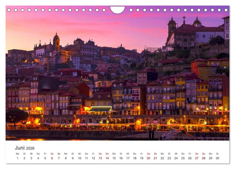Produktbild: Porto - Eine Liebeserkl&auml;rung (Wandkalender 2026 DIN A4 quer), CALVENDO Monatskalender