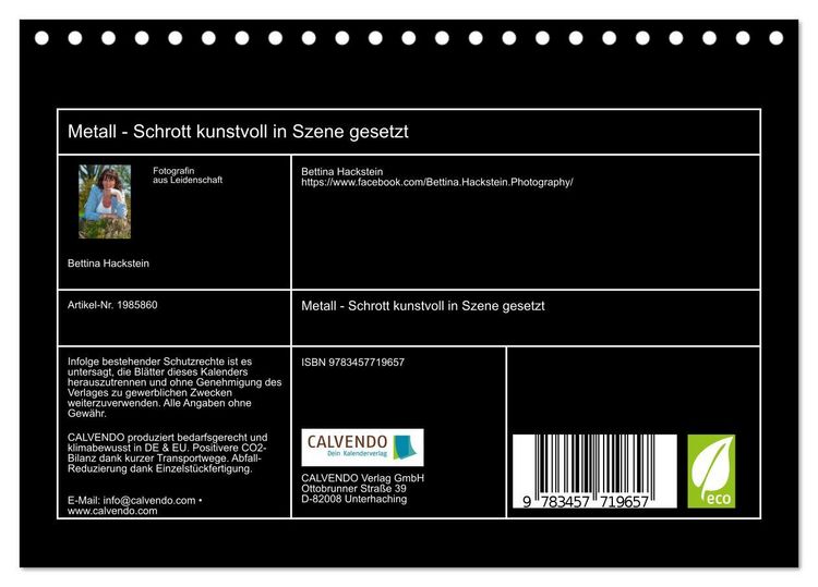 Produktbild: Metall - Schrott kunstvoll in Szene gesetzt (Tischkalender 2026 DIN A5 quer), CALVENDO Monatskalender