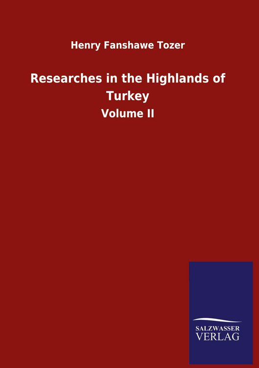 Produktbild: Researches in the Highlands of Turkey