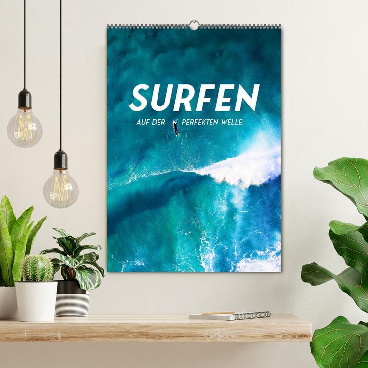 Produktbild: Surfen - Auf der perfekten Welle. (Wandkalender 2026 DIN A2 hoch), CALVENDO Monatskalender