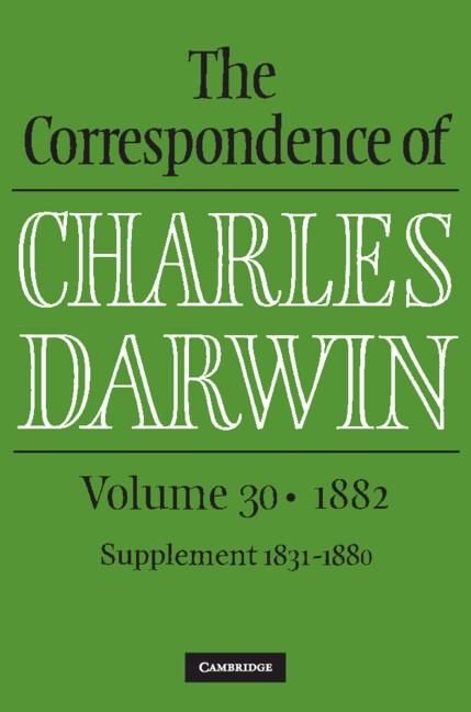 Produktbild: Correspondence of Charles Darwin: Volume 30, 1882