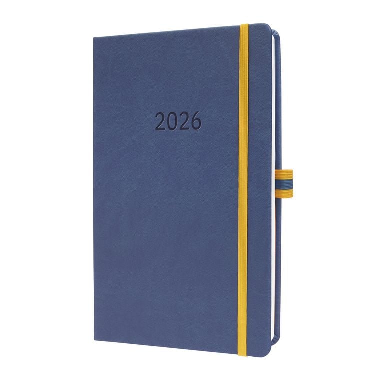 Produktbild: SIGEL L2606 Wochenkalender Linescape 2026, ca. A5, blau, gelb