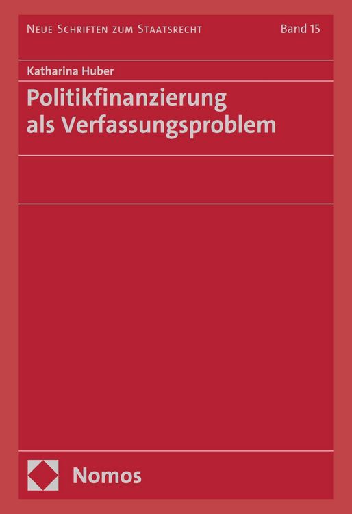 Produktbild: Politikfinanzierung als Verfassungsproblem