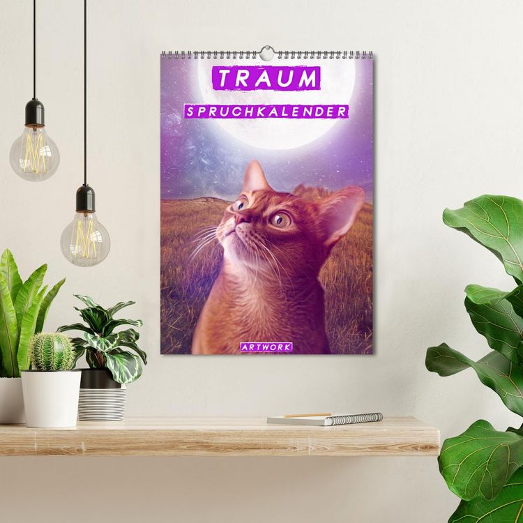 Produktbild: Traum Spruchkalender - Artwork (Wandkalender 2026 DIN A3 hoch), CALVENDO Monatskalender